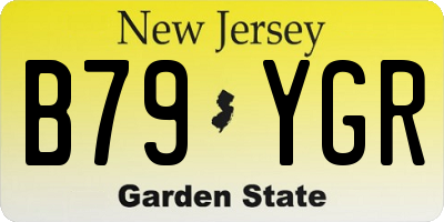NJ license plate B79YGR