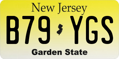 NJ license plate B79YGS