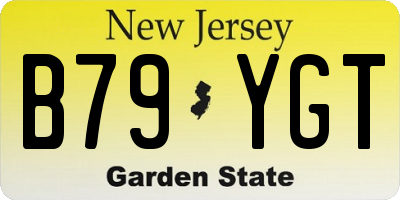 NJ license plate B79YGT