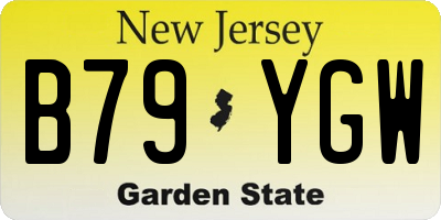 NJ license plate B79YGW