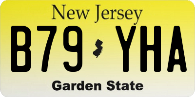 NJ license plate B79YHA