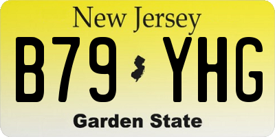 NJ license plate B79YHG