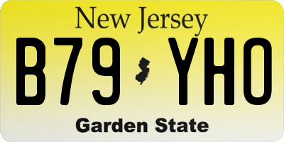 NJ license plate B79YHO