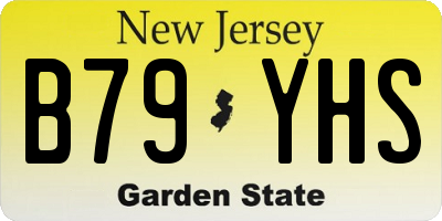 NJ license plate B79YHS