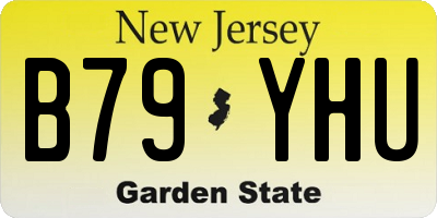 NJ license plate B79YHU