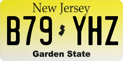 NJ license plate B79YHZ