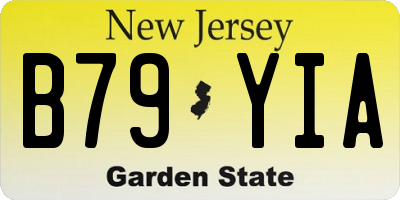 NJ license plate B79YIA
