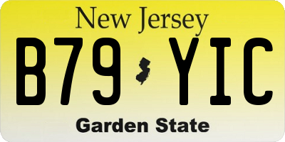 NJ license plate B79YIC