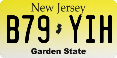 NJ license plate B79YIH