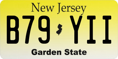 NJ license plate B79YII