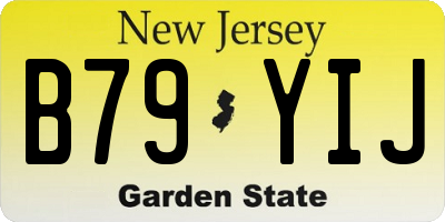 NJ license plate B79YIJ