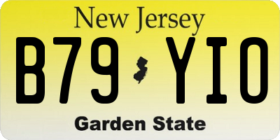 NJ license plate B79YIO