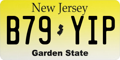 NJ license plate B79YIP