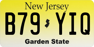NJ license plate B79YIQ