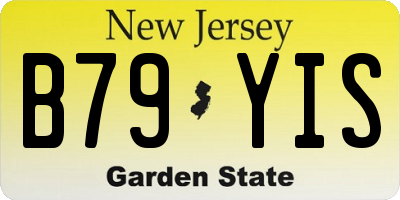 NJ license plate B79YIS