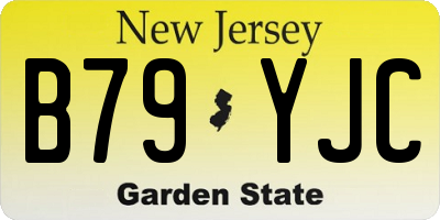 NJ license plate B79YJC