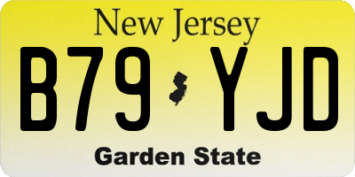 NJ license plate B79YJD