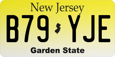 NJ license plate B79YJE