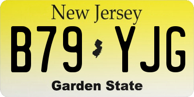 NJ license plate B79YJG