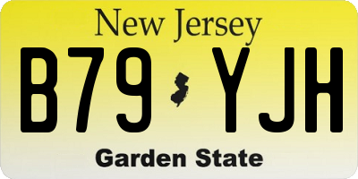 NJ license plate B79YJH