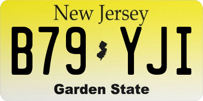 NJ license plate B79YJI
