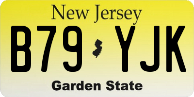 NJ license plate B79YJK