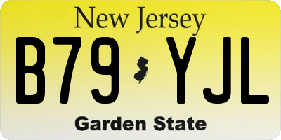 NJ license plate B79YJL