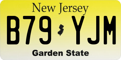NJ license plate B79YJM