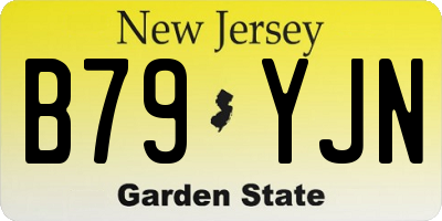 NJ license plate B79YJN