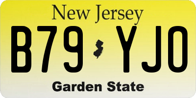NJ license plate B79YJO