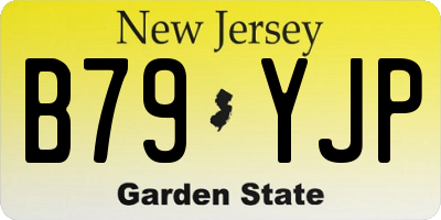 NJ license plate B79YJP