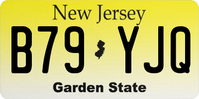 NJ license plate B79YJQ