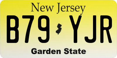 NJ license plate B79YJR