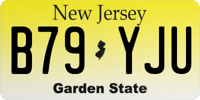 NJ license plate B79YJU