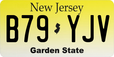 NJ license plate B79YJV