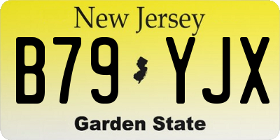 NJ license plate B79YJX