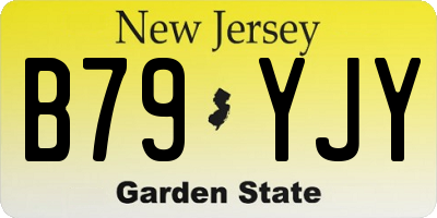NJ license plate B79YJY