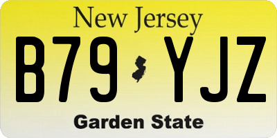 NJ license plate B79YJZ