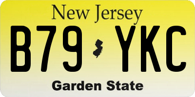 NJ license plate B79YKC