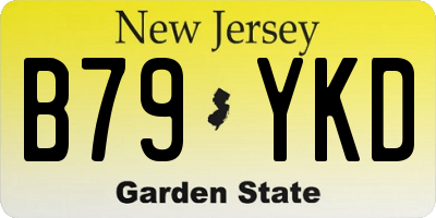 NJ license plate B79YKD