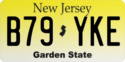 NJ license plate B79YKE
