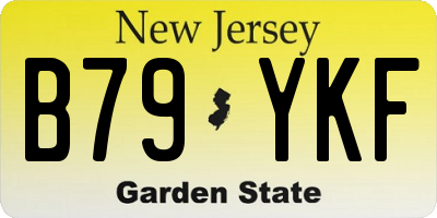 NJ license plate B79YKF