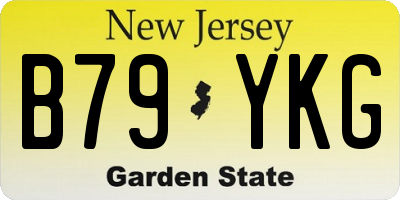 NJ license plate B79YKG