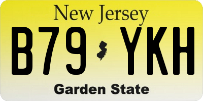 NJ license plate B79YKH