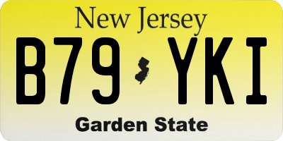 NJ license plate B79YKI
