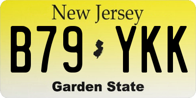 NJ license plate B79YKK