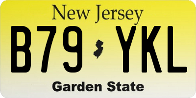 NJ license plate B79YKL