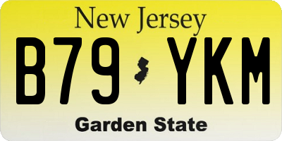 NJ license plate B79YKM