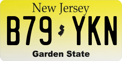 NJ license plate B79YKN