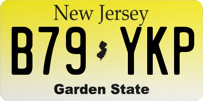 NJ license plate B79YKP
